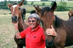 Willie Carson with some of his horses at his Minster House Stud