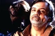 George Romero with Ella the monkey (Monkey Shines)